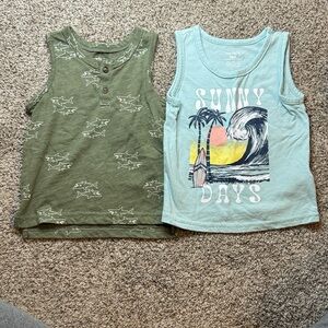 Carters - Baby Boy Sleeveless Shark and Sunny Days Tank Tops